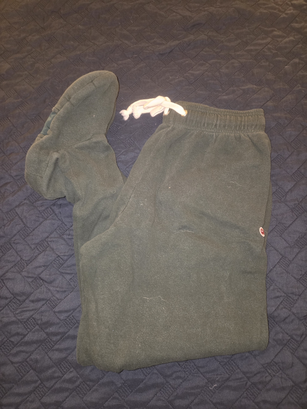 Women's Dark Green Fleece Jogger Sweatpants with Drawstring